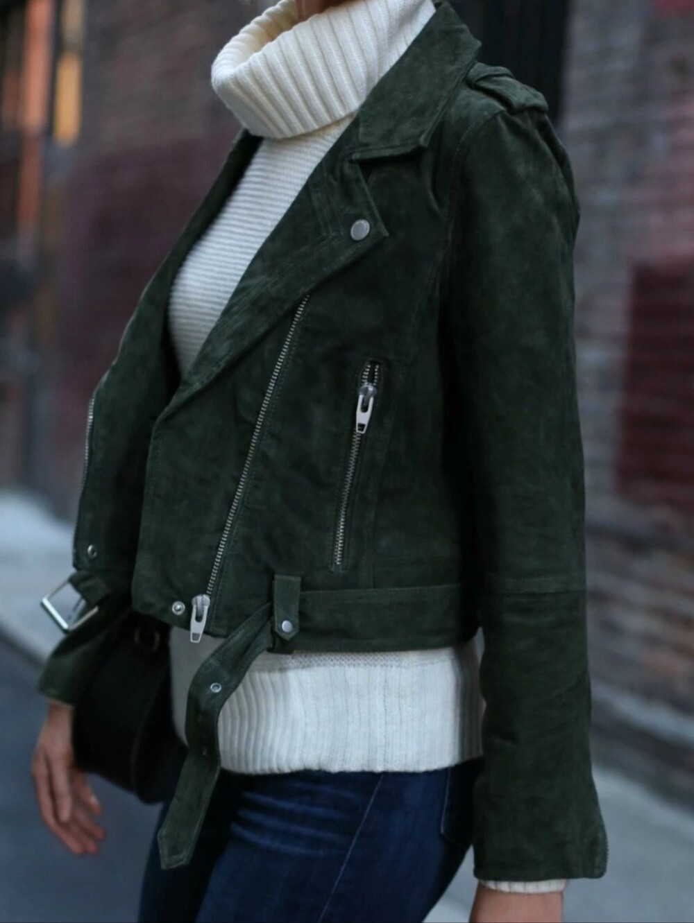 BLANKNYC Women’s Luxury Cropped Herb Suede Jacket Size Medium - Picture 3 of 15